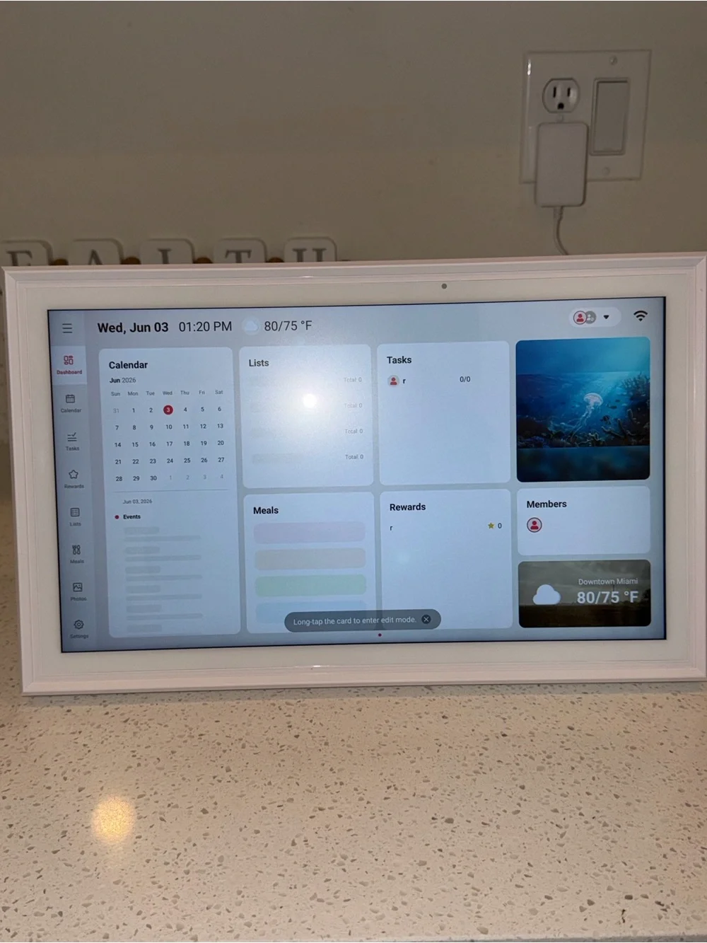 15.6-inch Calendar Display - White